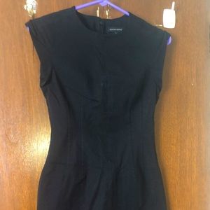 Size 2P Banana Republic Spring 2016 Black Slender Sheath Dress